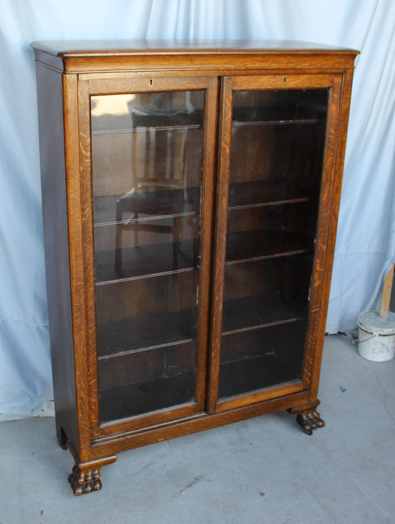Bargain Johns Antiques Antique Quarter Sawn Oak Bookcase With