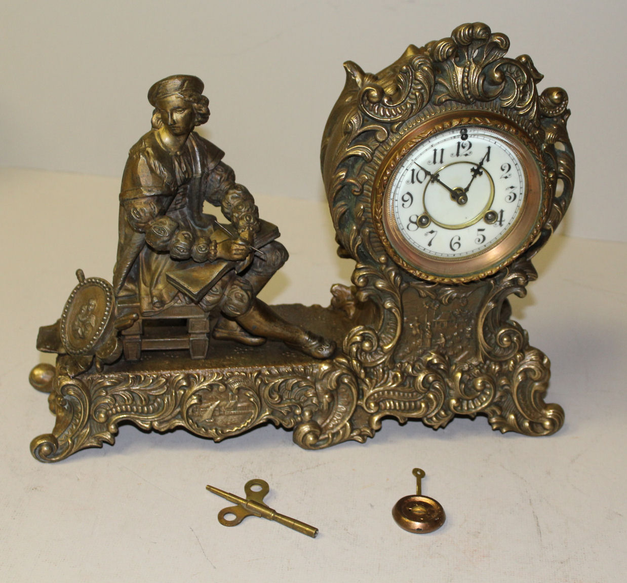 Waterbury Antique Clock Pendulum Shell Design New 