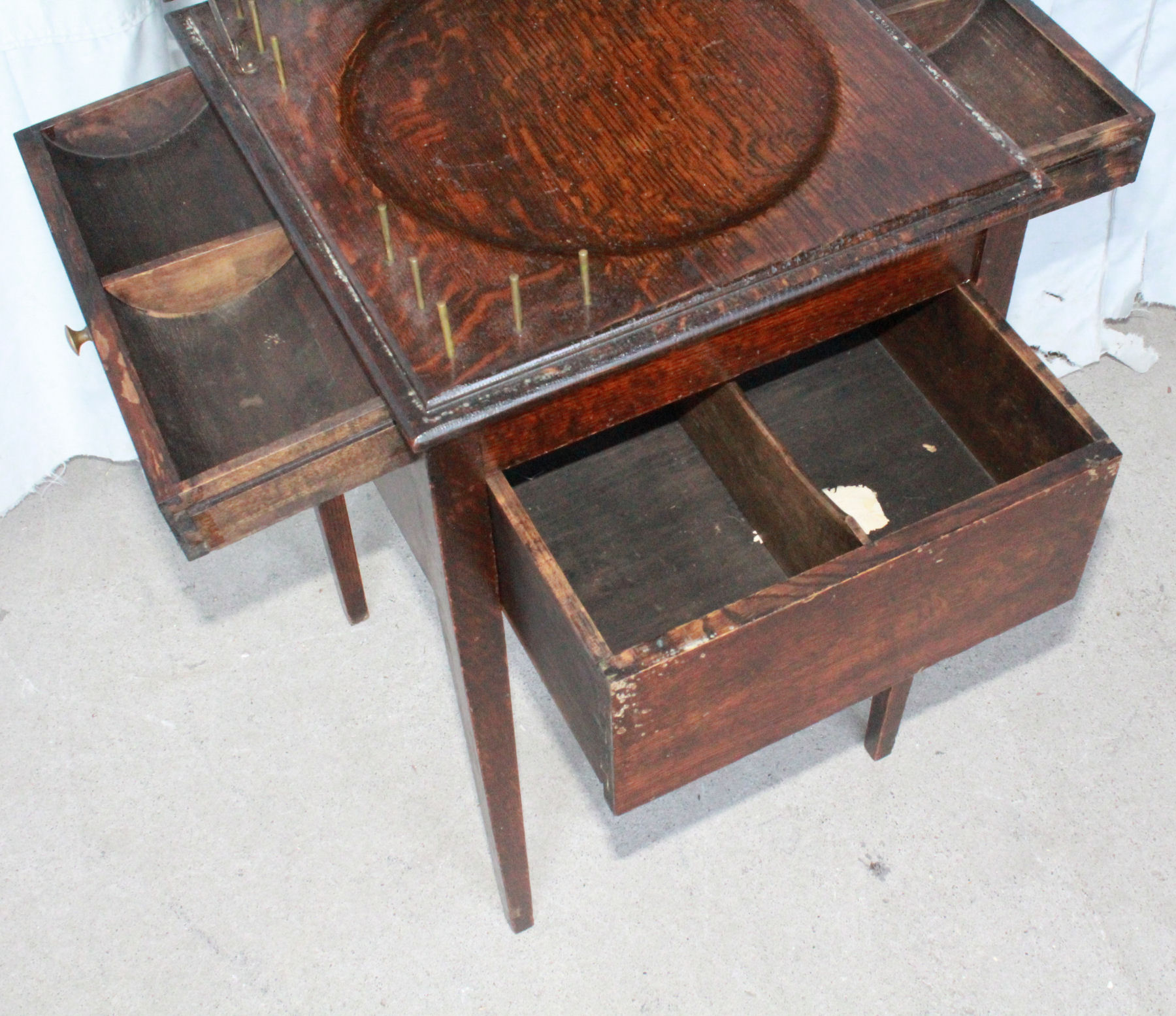Bargain John's Antiques » Blog Archive Antique Oak Sewing Box Stand