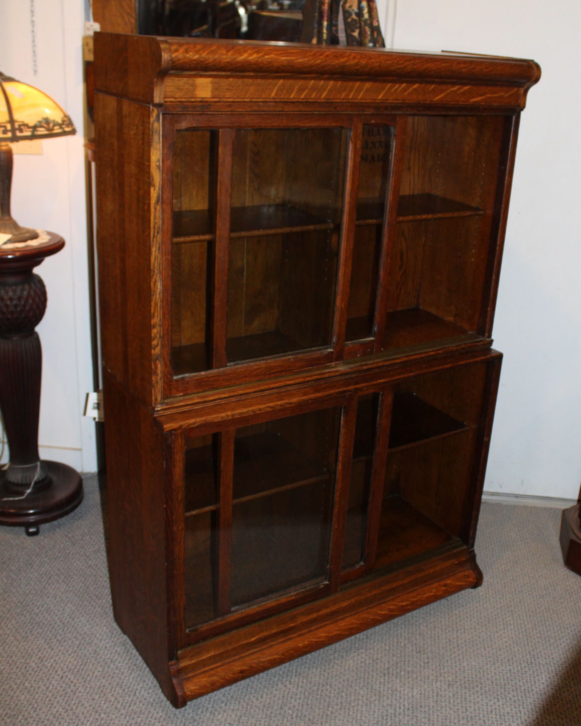 Bargain John S Antiques Antique Oak Danner Bookcase Ledge