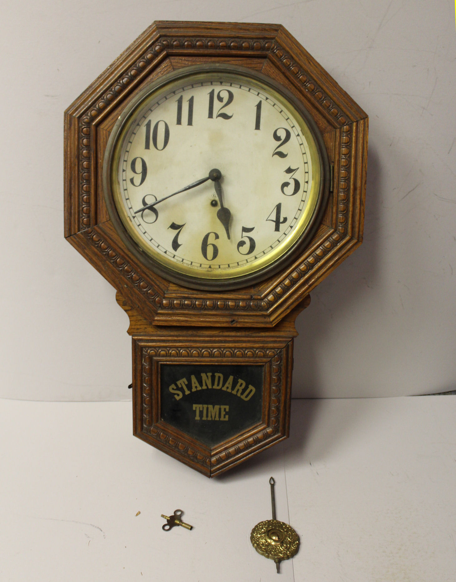 Gilbert Kitchen Clock  Pendulum Antique Reproduction 