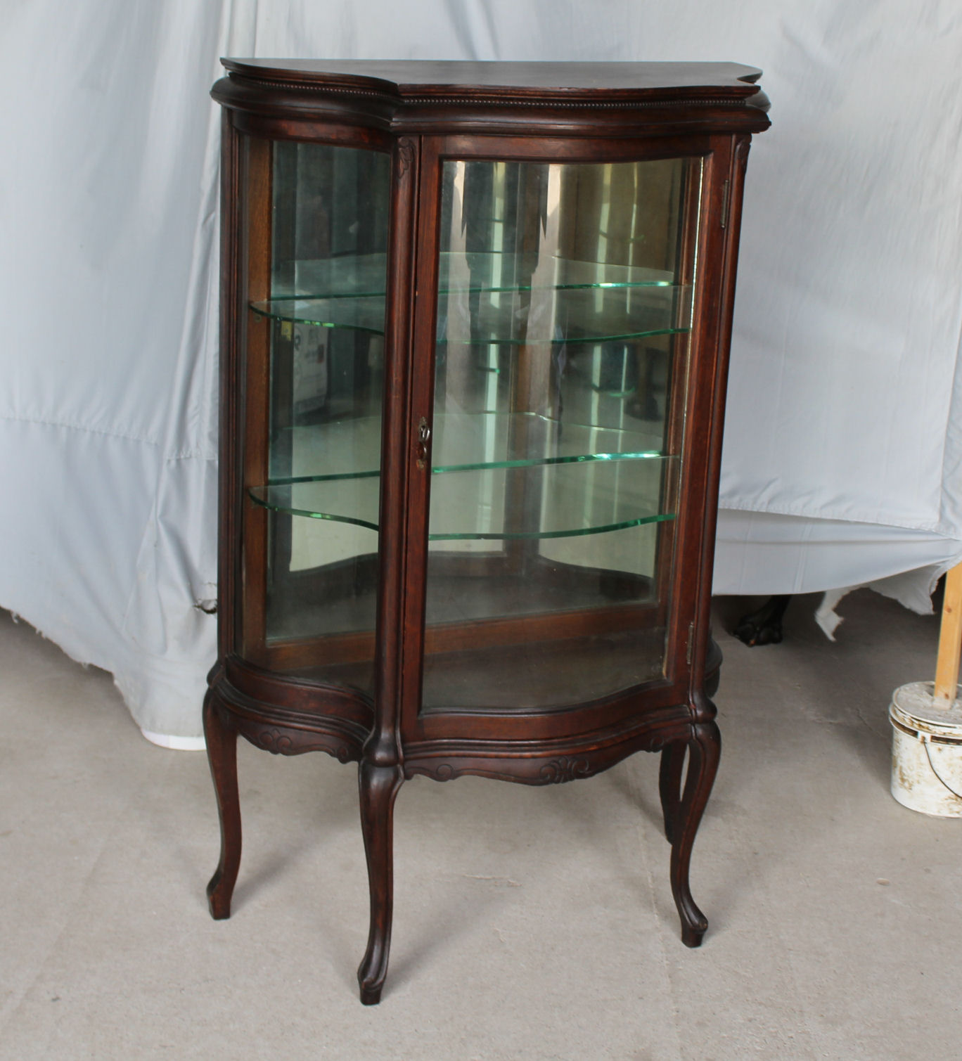 Bargain John S Antiques Antique Oak Curio China Cabinet