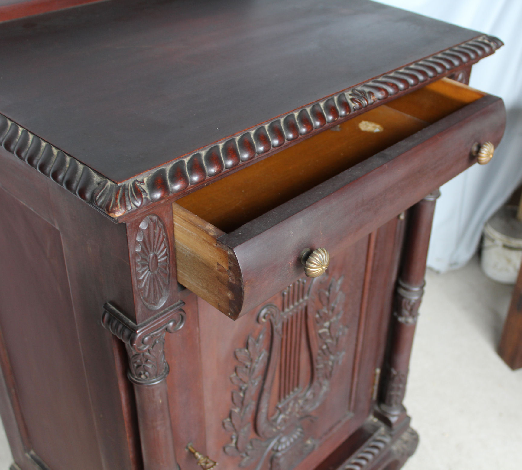 Bargain John's Antiques | Antique Mahogany Music Cabinet ...