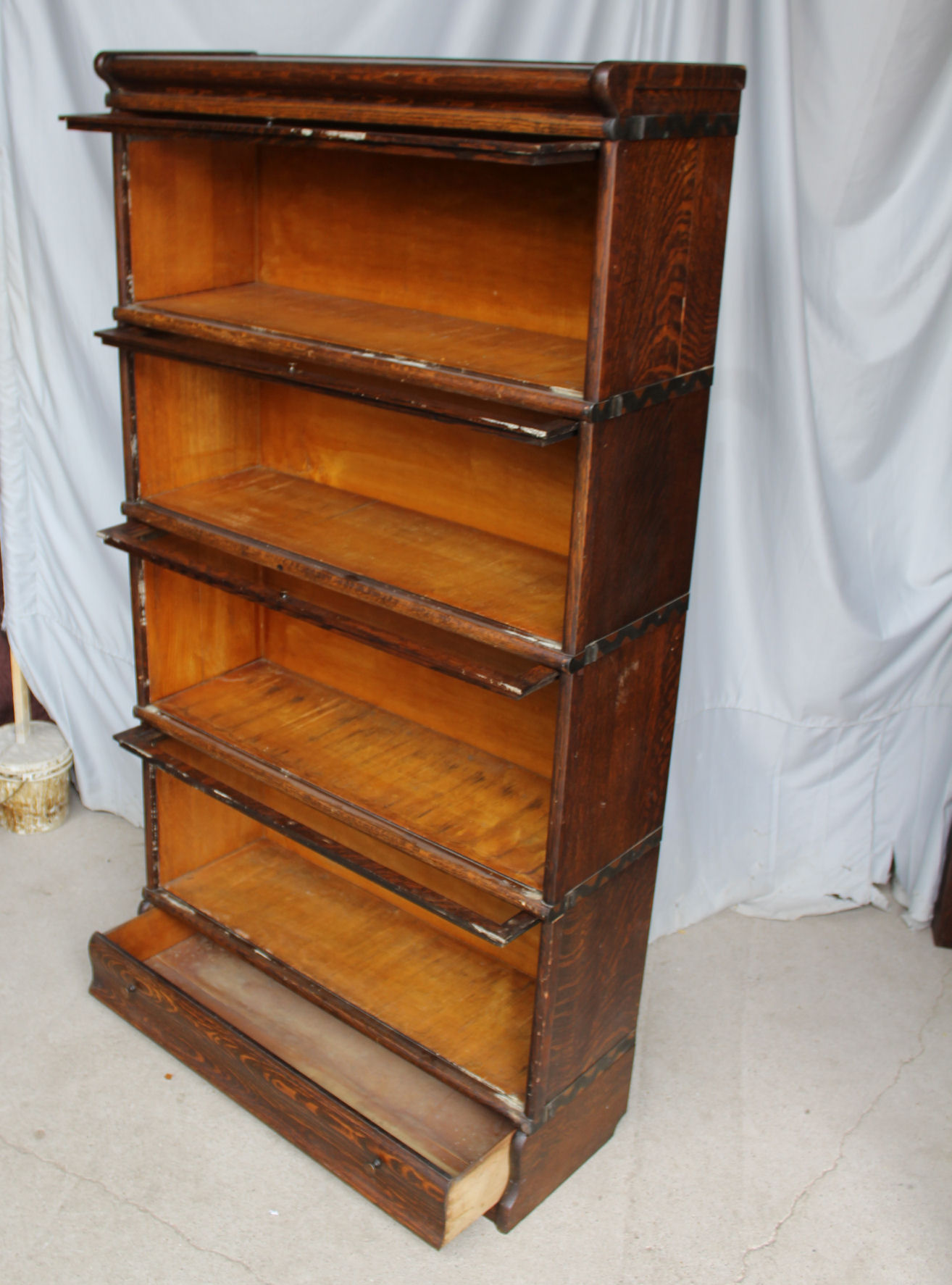 Antique Macey Oak Barrister Bookcase, Macey Barrister Bookcase Parts