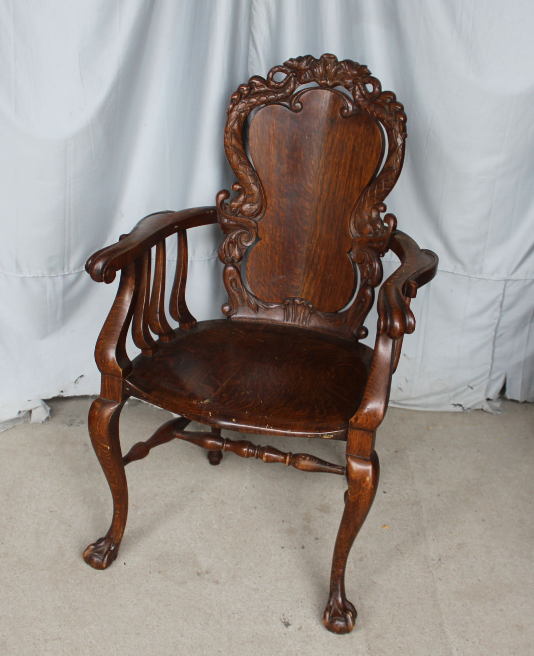 Antique Wooden Chairs With Arms - pic-corn
