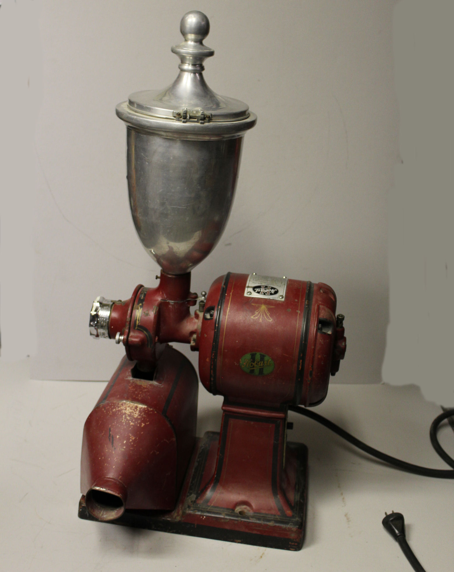 Antique Country Store Hobart Electric Coffee Grinder with Grounds Bin