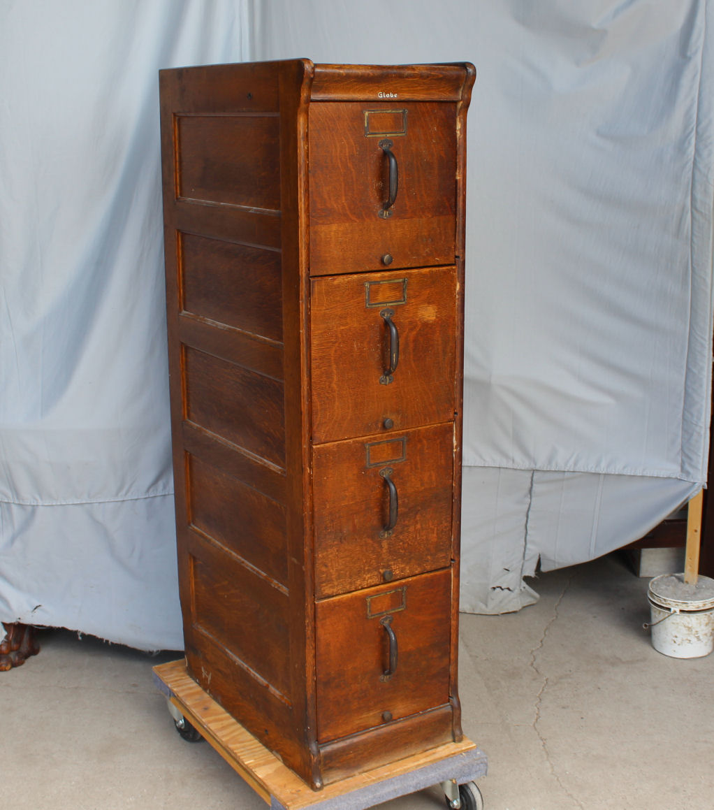 Bargain John S Antiques Antique Oak File Cabinet 4 Drawer