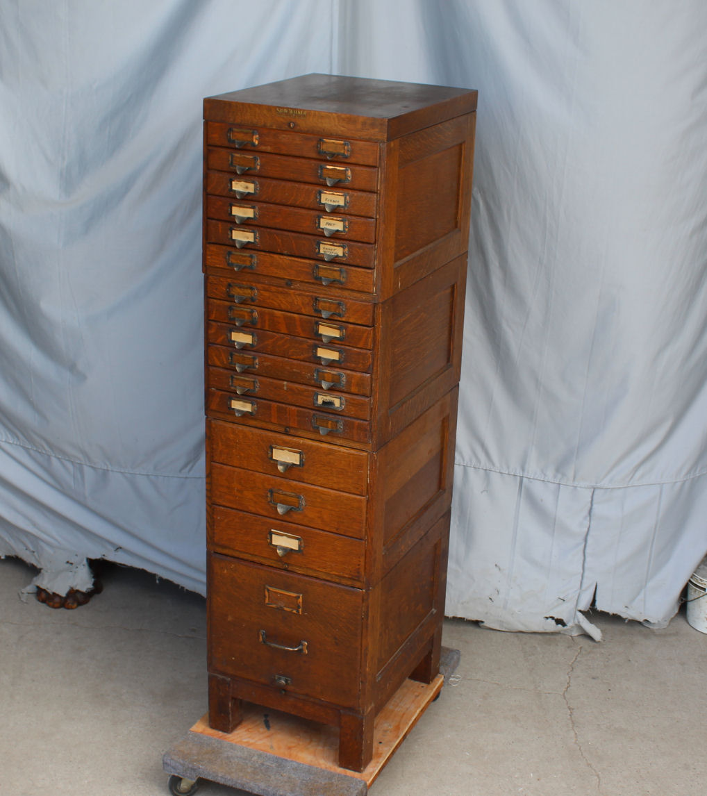 Bargain John S Antiques Antique Oak File Cabinet Original