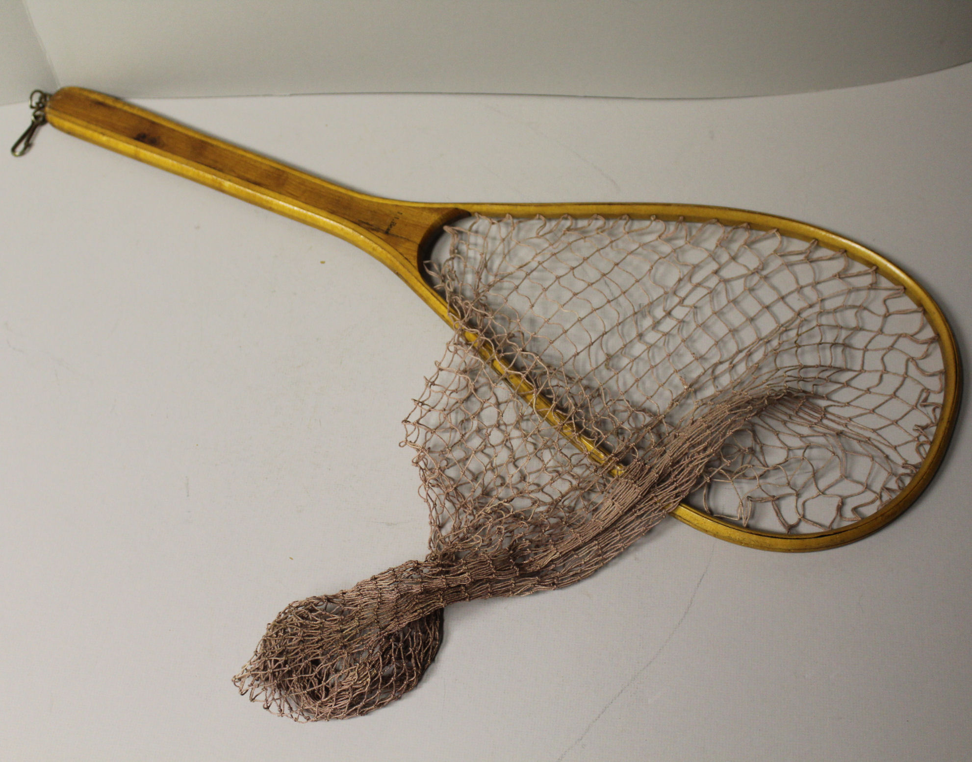 Bargain John's Antiques  Wooden Frame Trout Fish Dipping Net - LL
