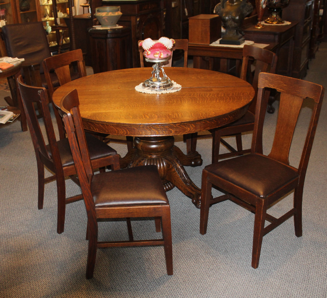 mission style dining room chairs for sale Chairs dining oak style mission antique furniture