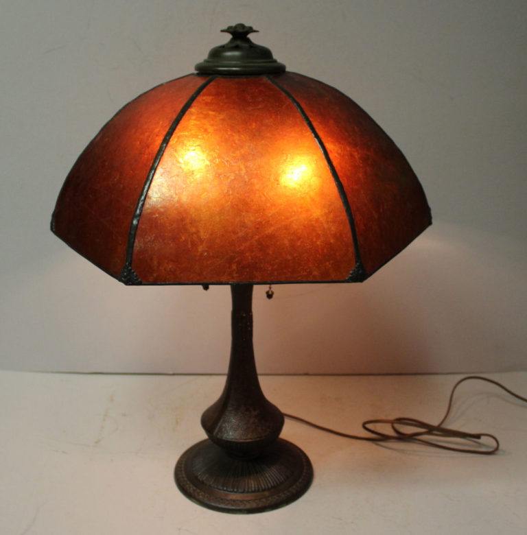 Bargain John's Antiques Table Lamp with Mica Shade Bargain John's