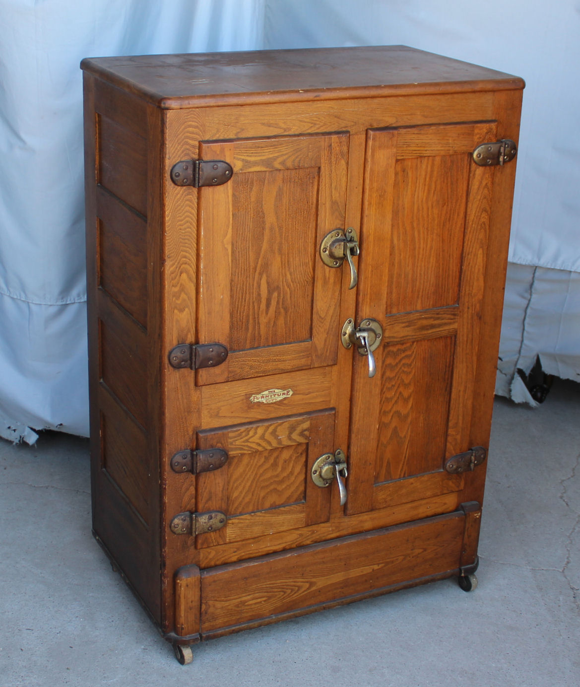 vintage oak ice box