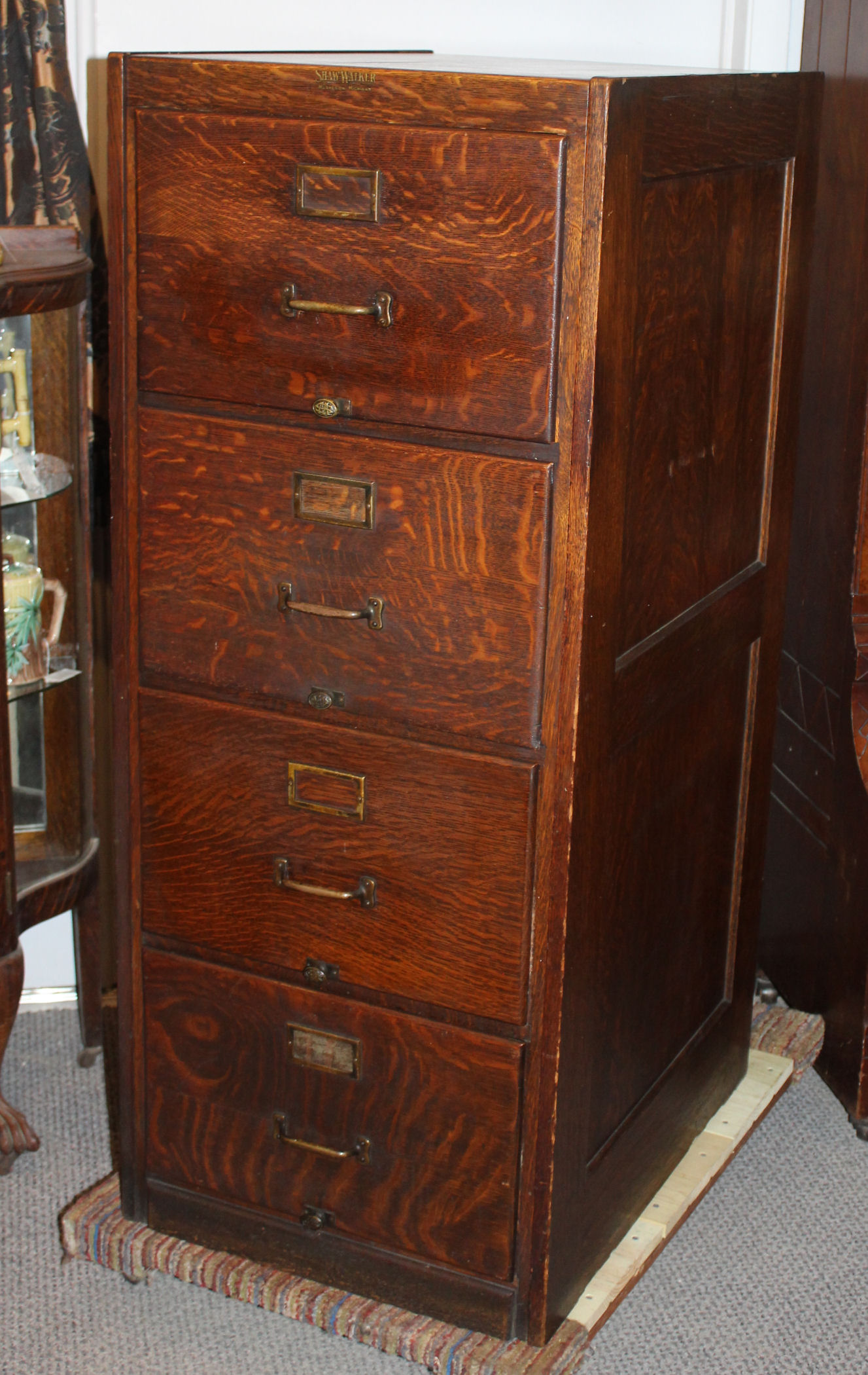 Bargain John S Antiques Antique Oak File Filing Legal Size