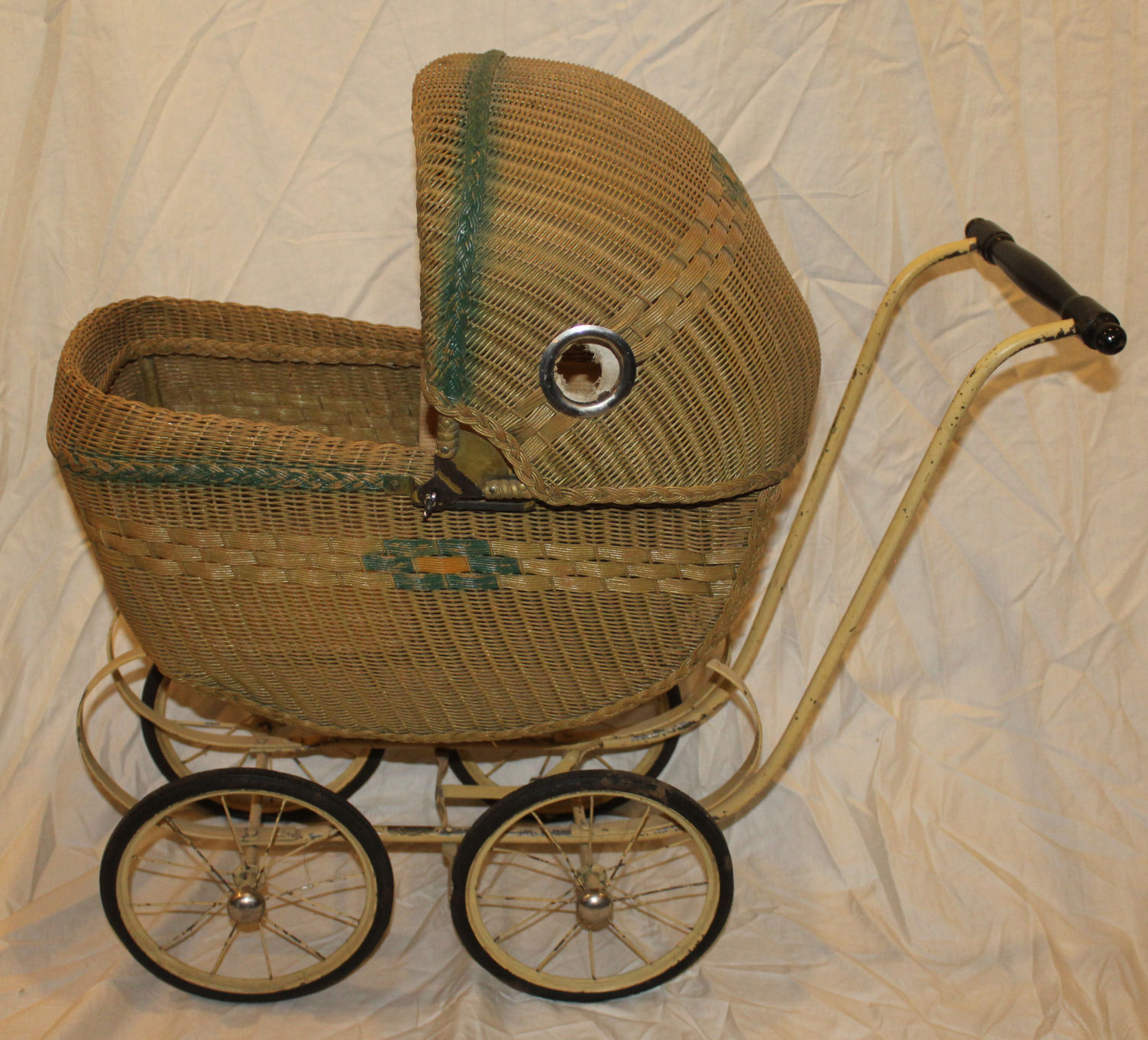antique wicker doll buggy value