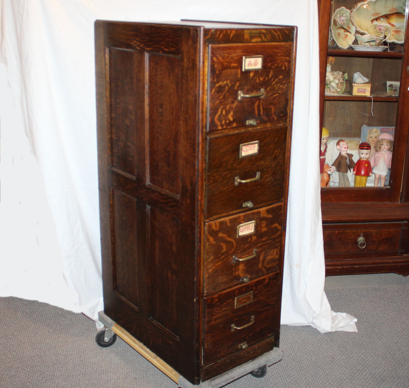 Bargain John S Antiques Antique Oak Paneled File Cabinet Shaw