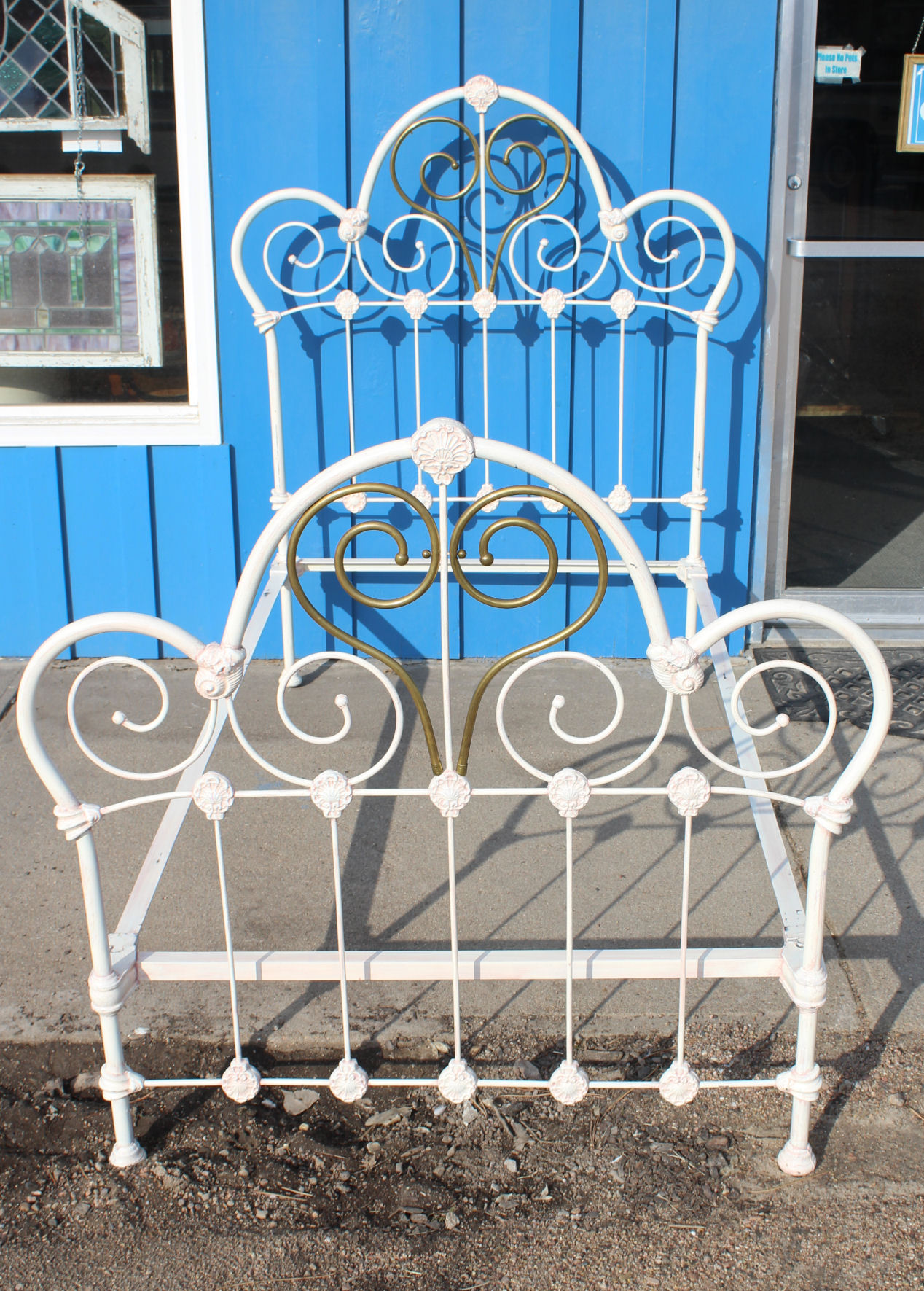 Cast Iron Twin Size Victorian Bed With, Cast Iron Twin Bed