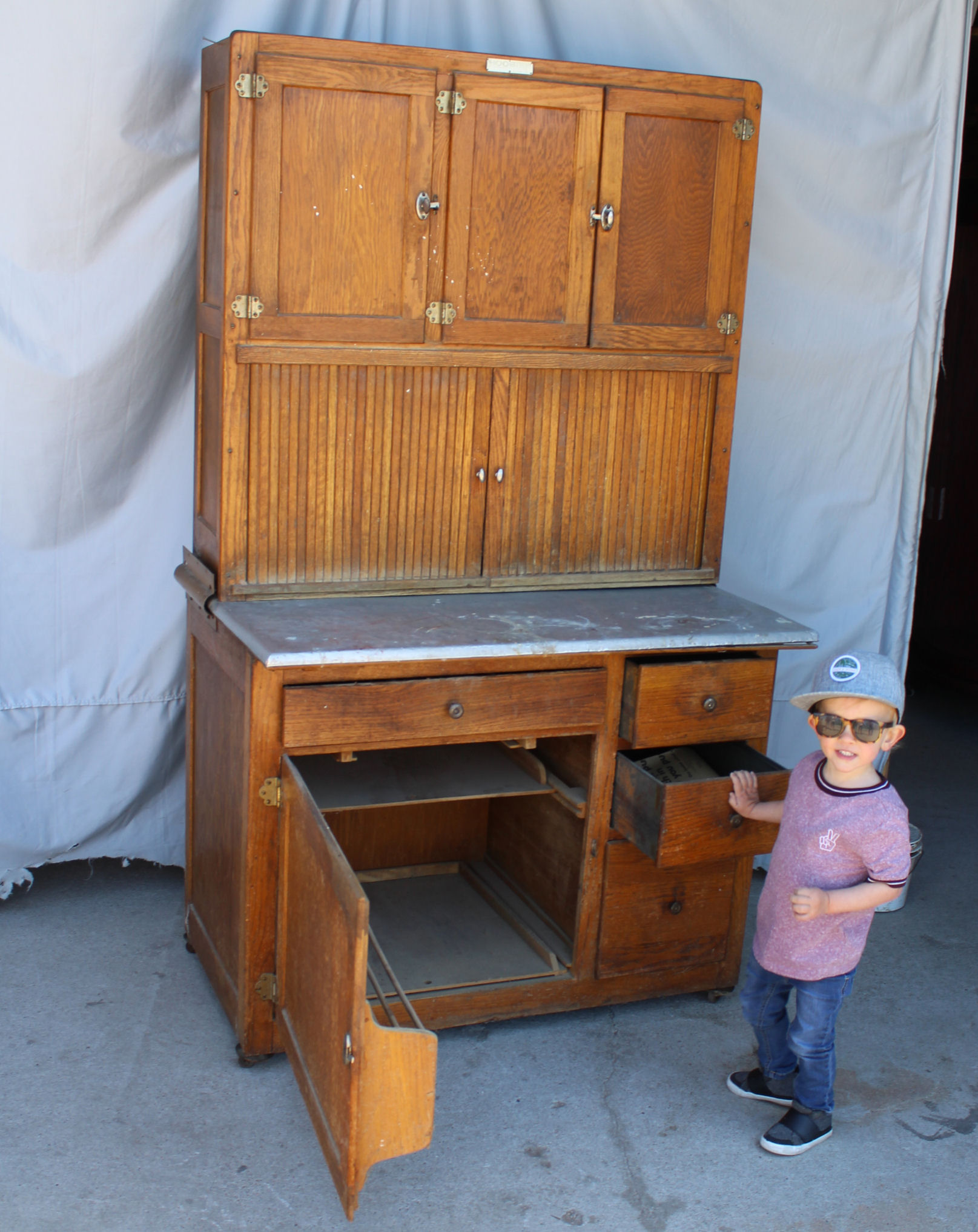 Bargain John S Antiques Antique Oak Hoosier Kitchen Cabinet