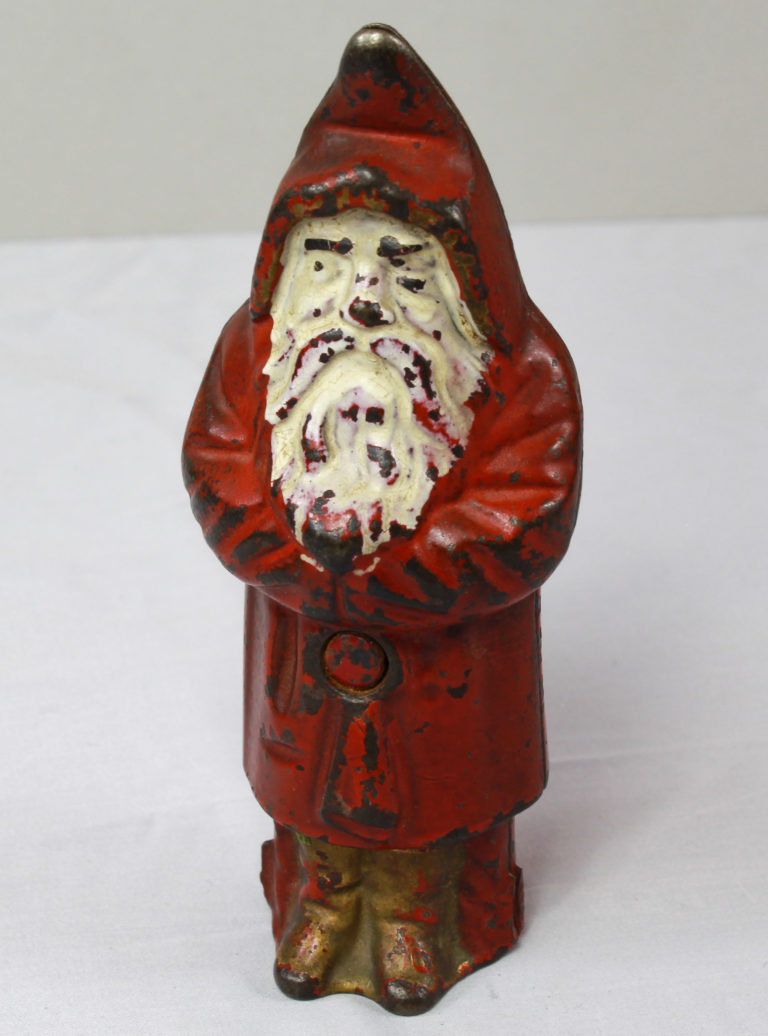 Bargain John's Antiques | Antique Cast Iron Hubley Santa Claus Still ...