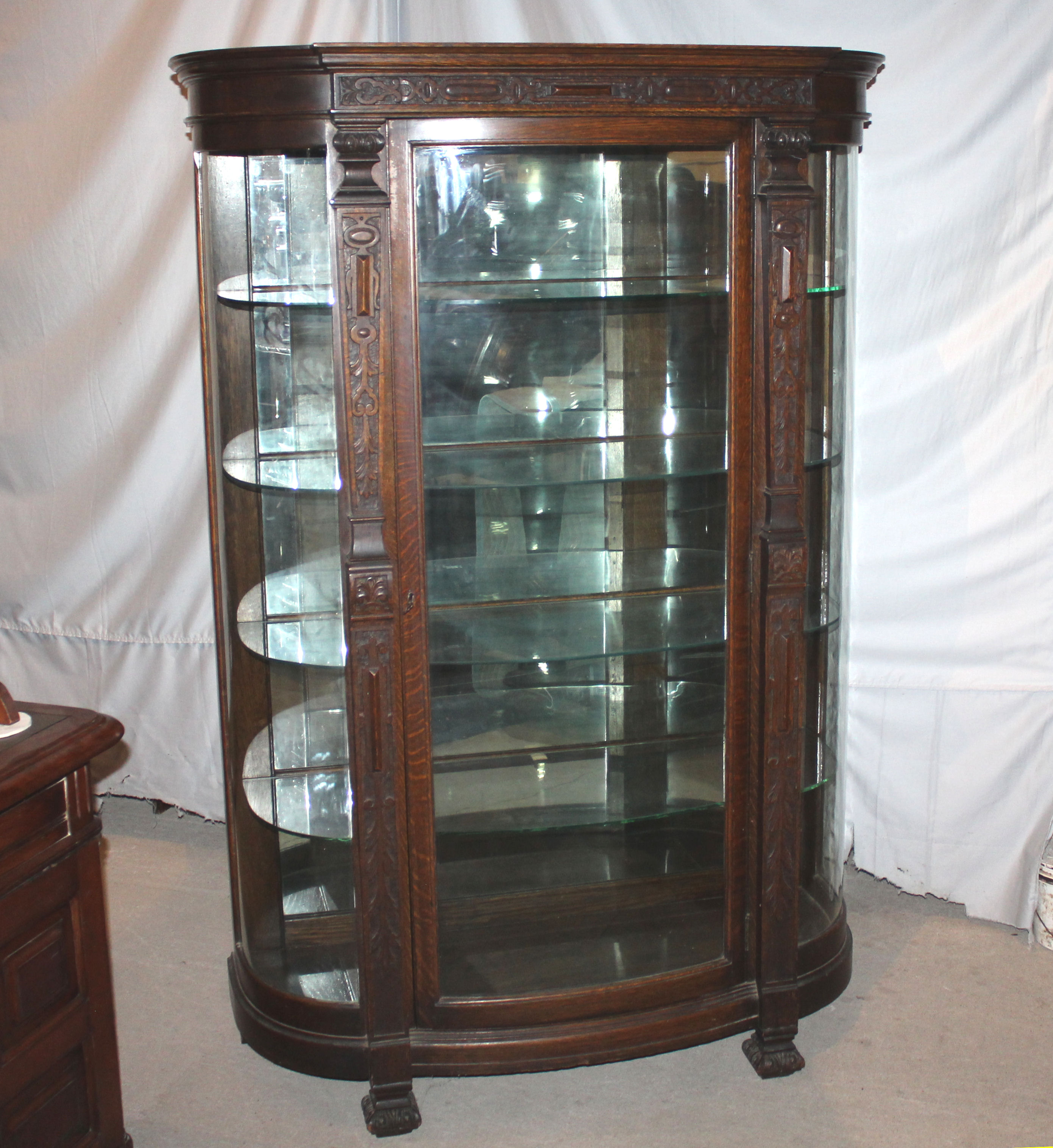 Bargain John S Antiques Antique Quarter Sawn Oak China Cabinet