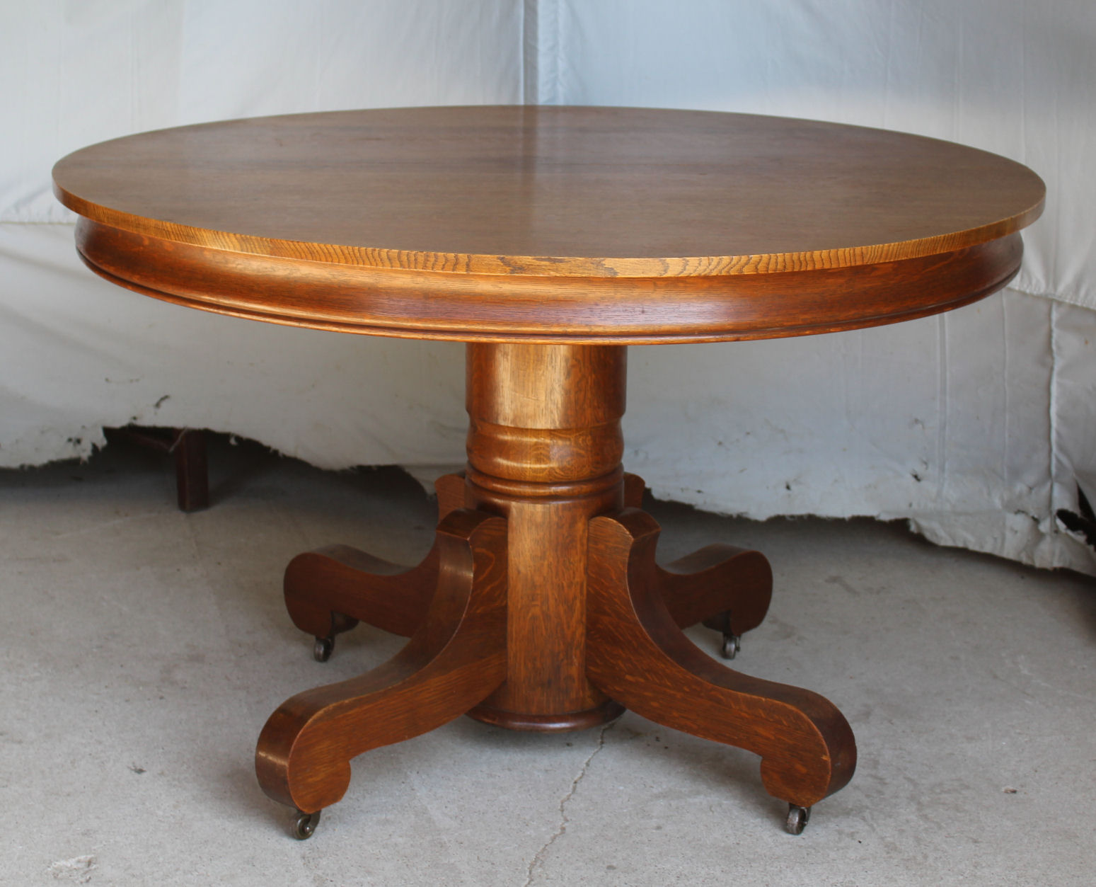 48 inch round oak kitchen table