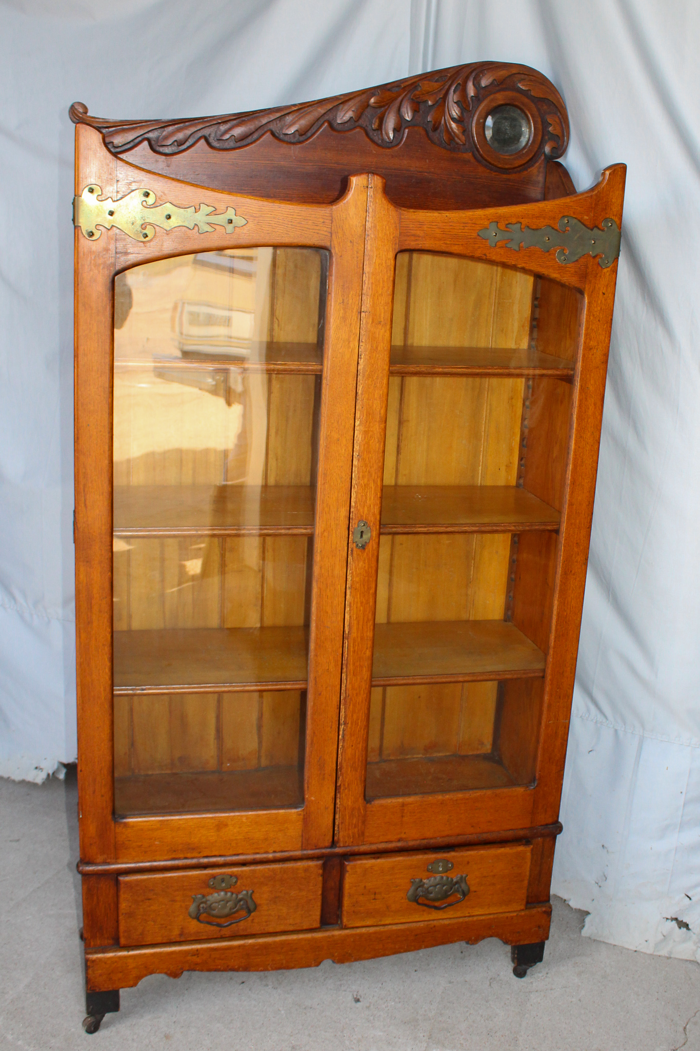 Bargain John's Antiques | Antique Victorian Oak Bookcase ...