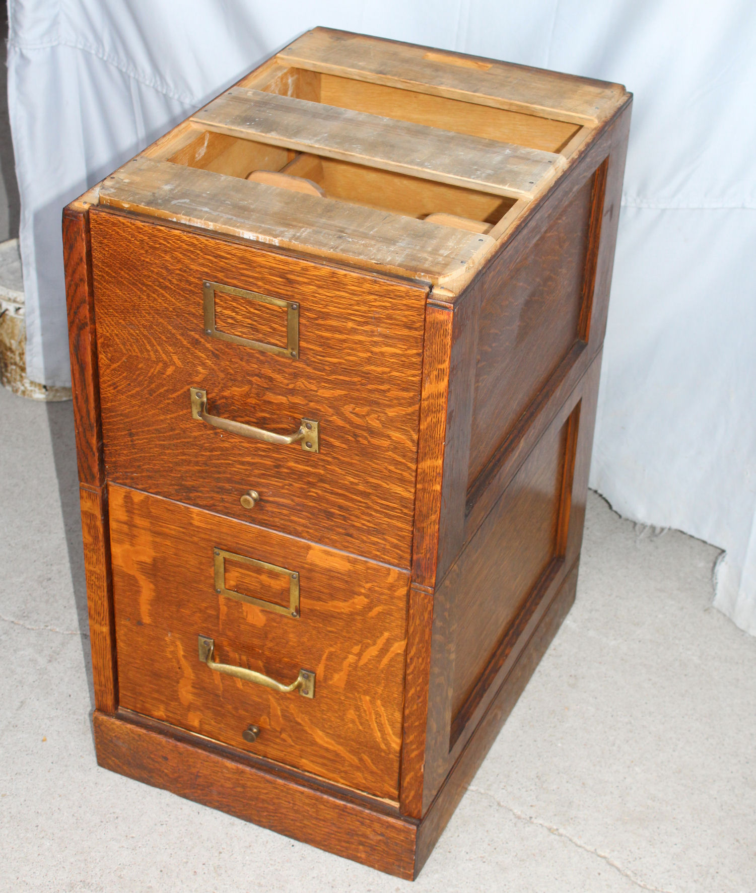 Bargain John's Antiques | Antique Oak File Cabinet – Macey – only 3 ...