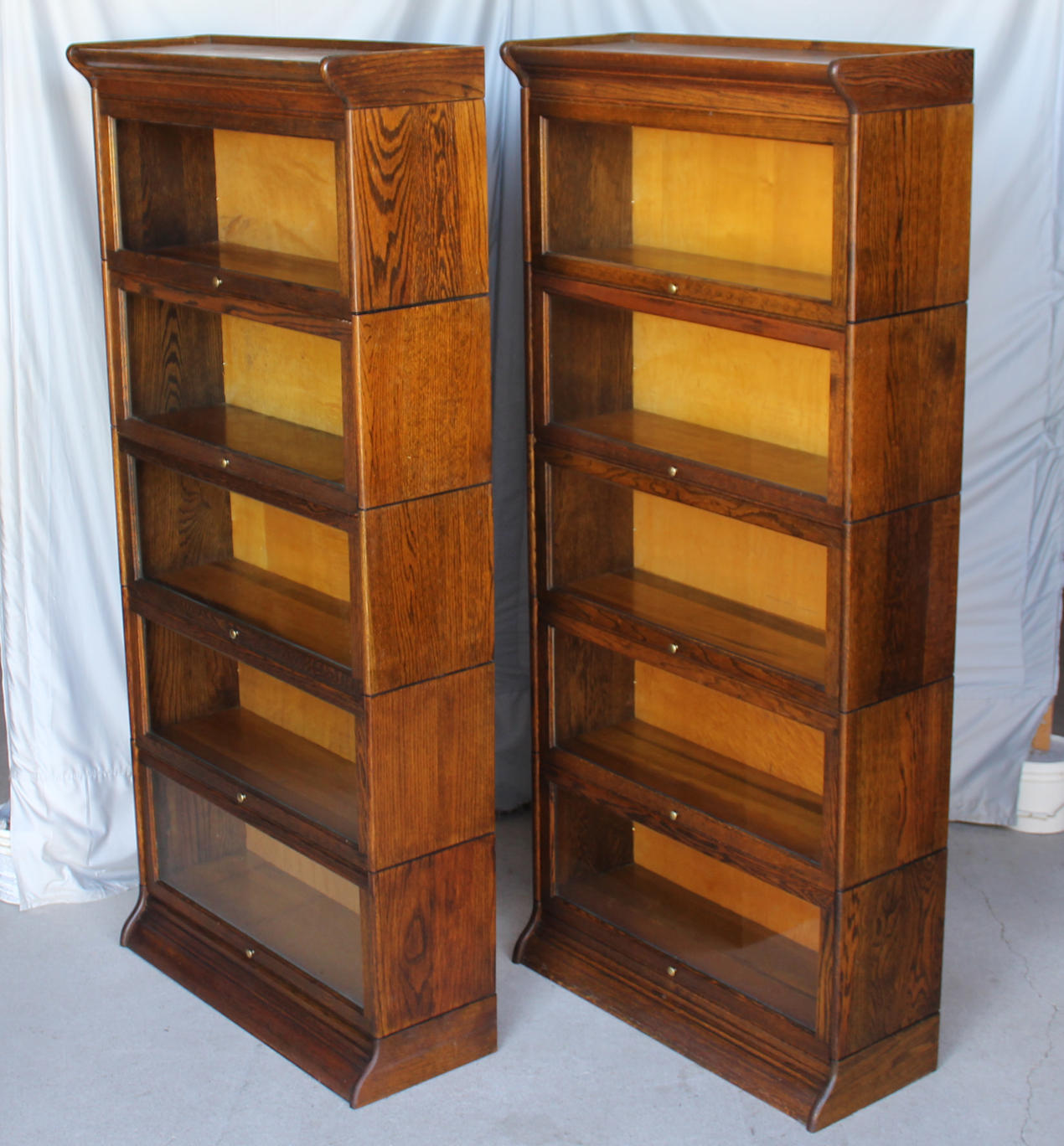 Bargain John s Antiques Antique Matching Pair of Five High Oak