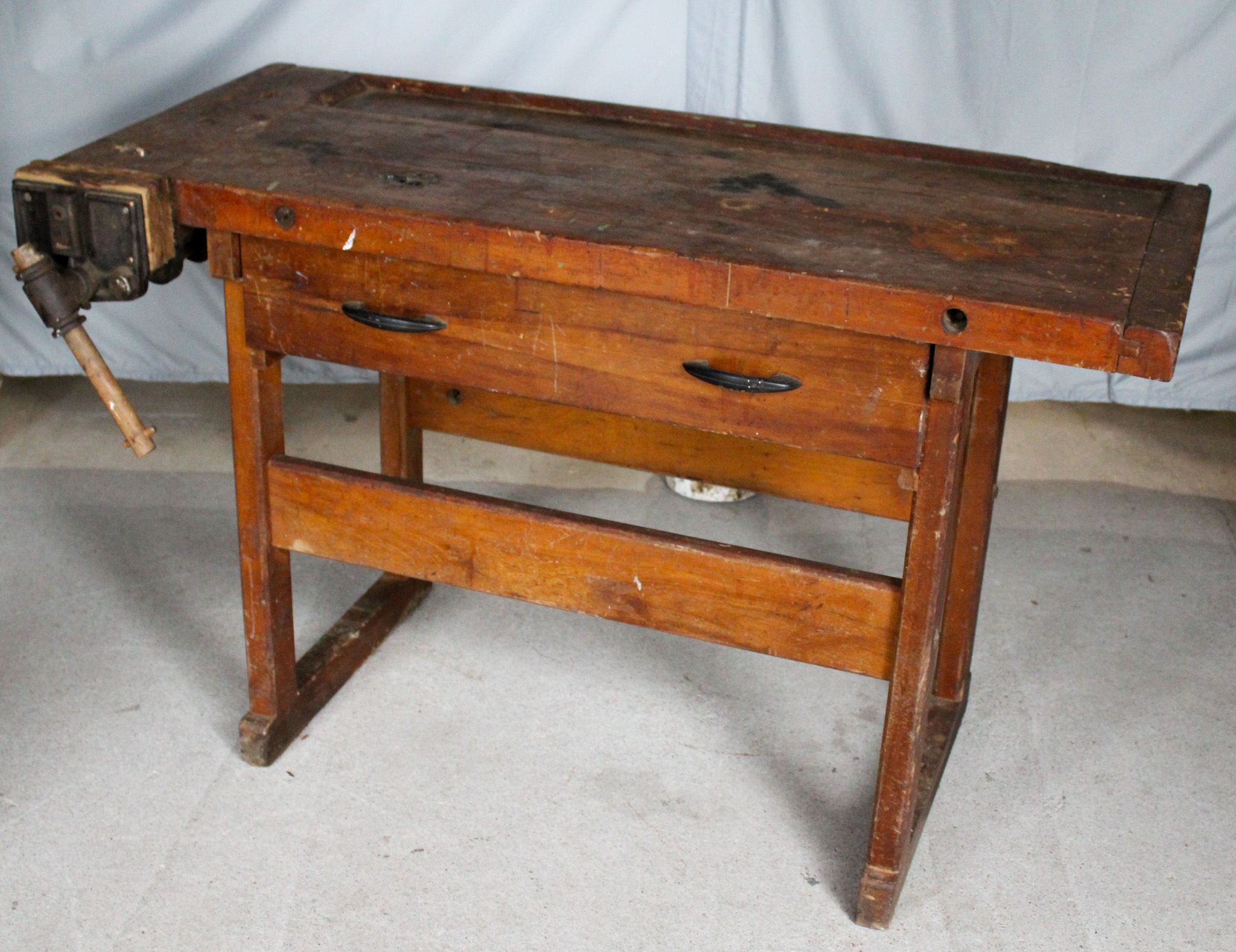 antique wooden work bench