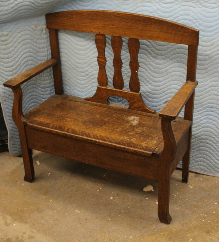 antique wooden work bench