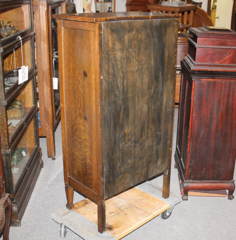 Bargain John's Antiques | Antique Oak Music Piano Roll Storage Cabinet