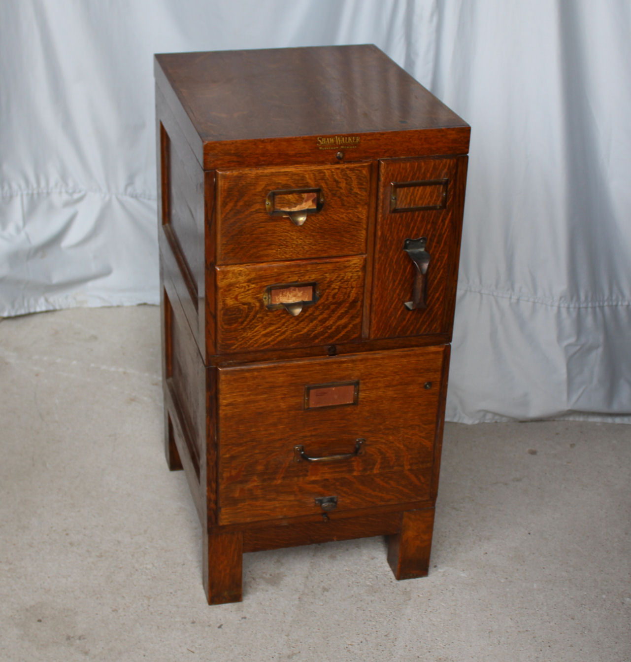 Bargain John's Antiques | Antique Oak File Cabinet - Shaw ...