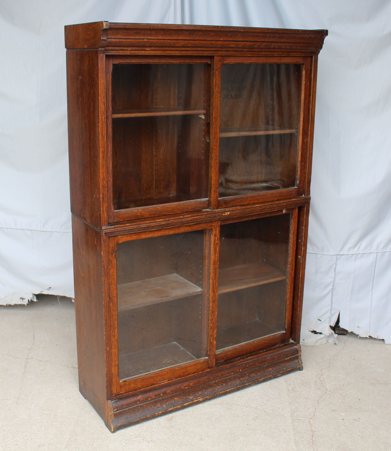 Bargain John's Antiques | Antique Oak Danner Bookcase - sliding doors ...
