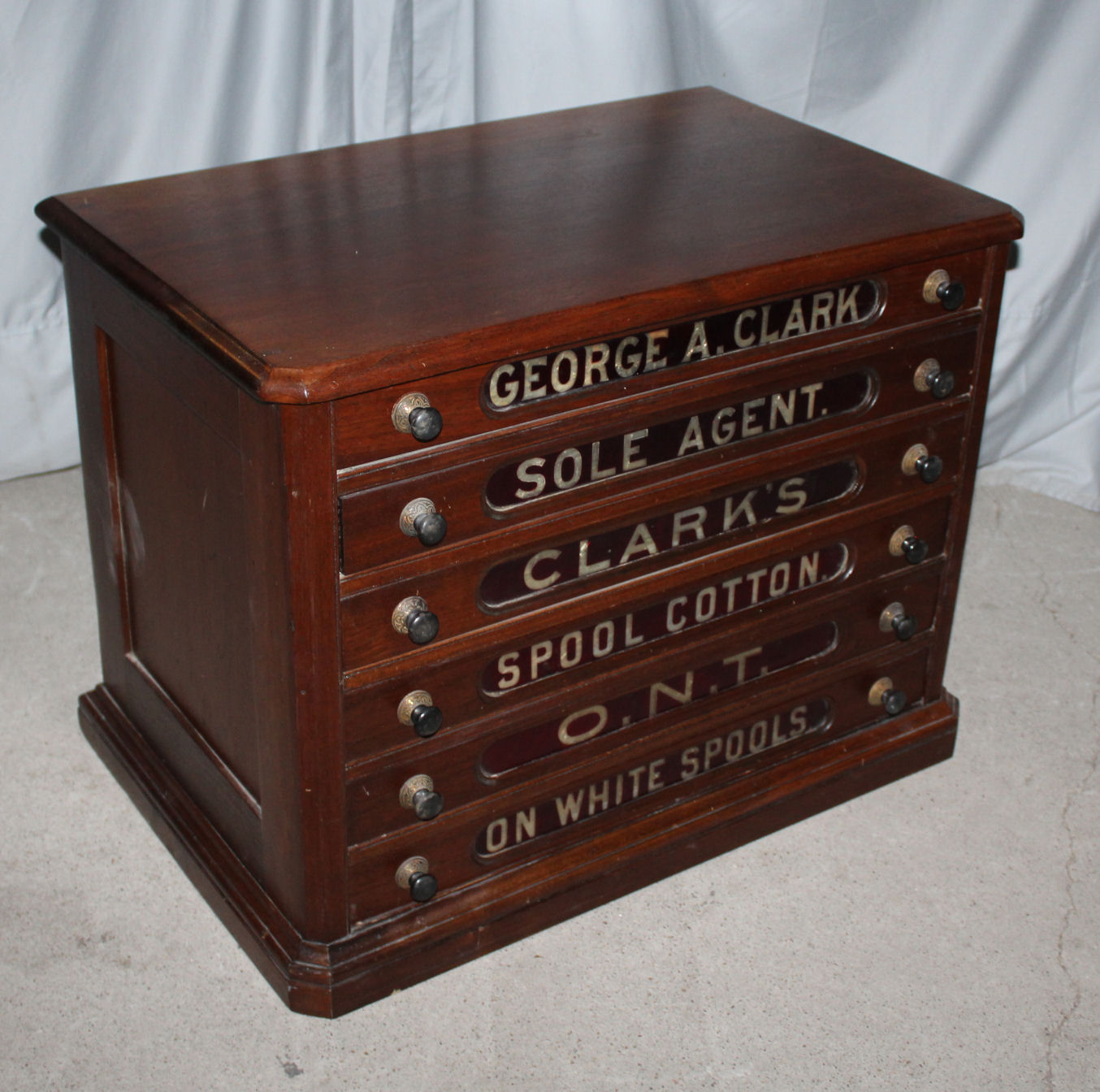Bargain John's Antiques | Antique Walnut Country Store Spool Cabinet ...
