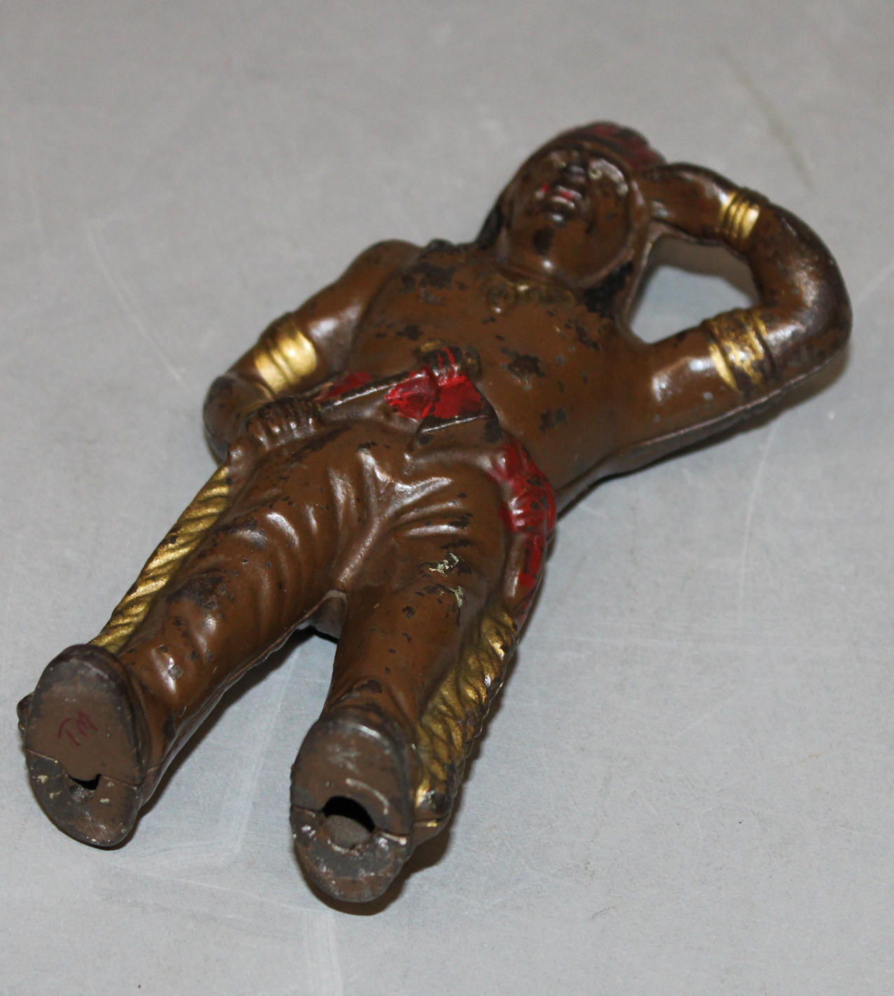 Bargain John's Antiques | Antique Cast Iron Bank Indian Chief