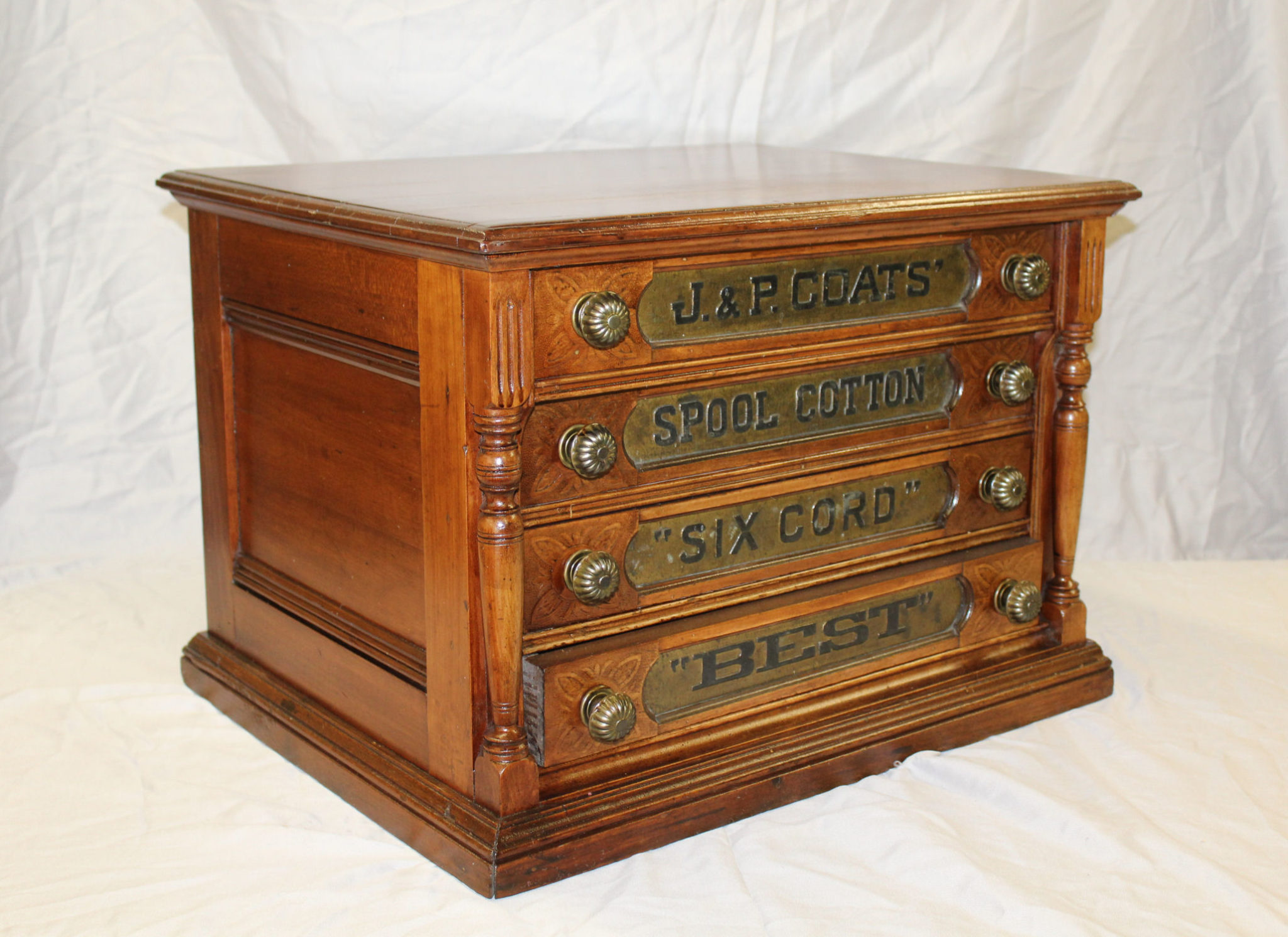 Bargain John's Antiques | Antique Country Store 4 Drawer J.P. Coat's ...