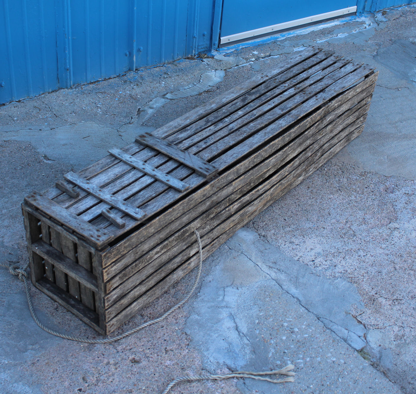 Bargain John's Antiques  Antique Wood Slat Fish Trap - Bargain