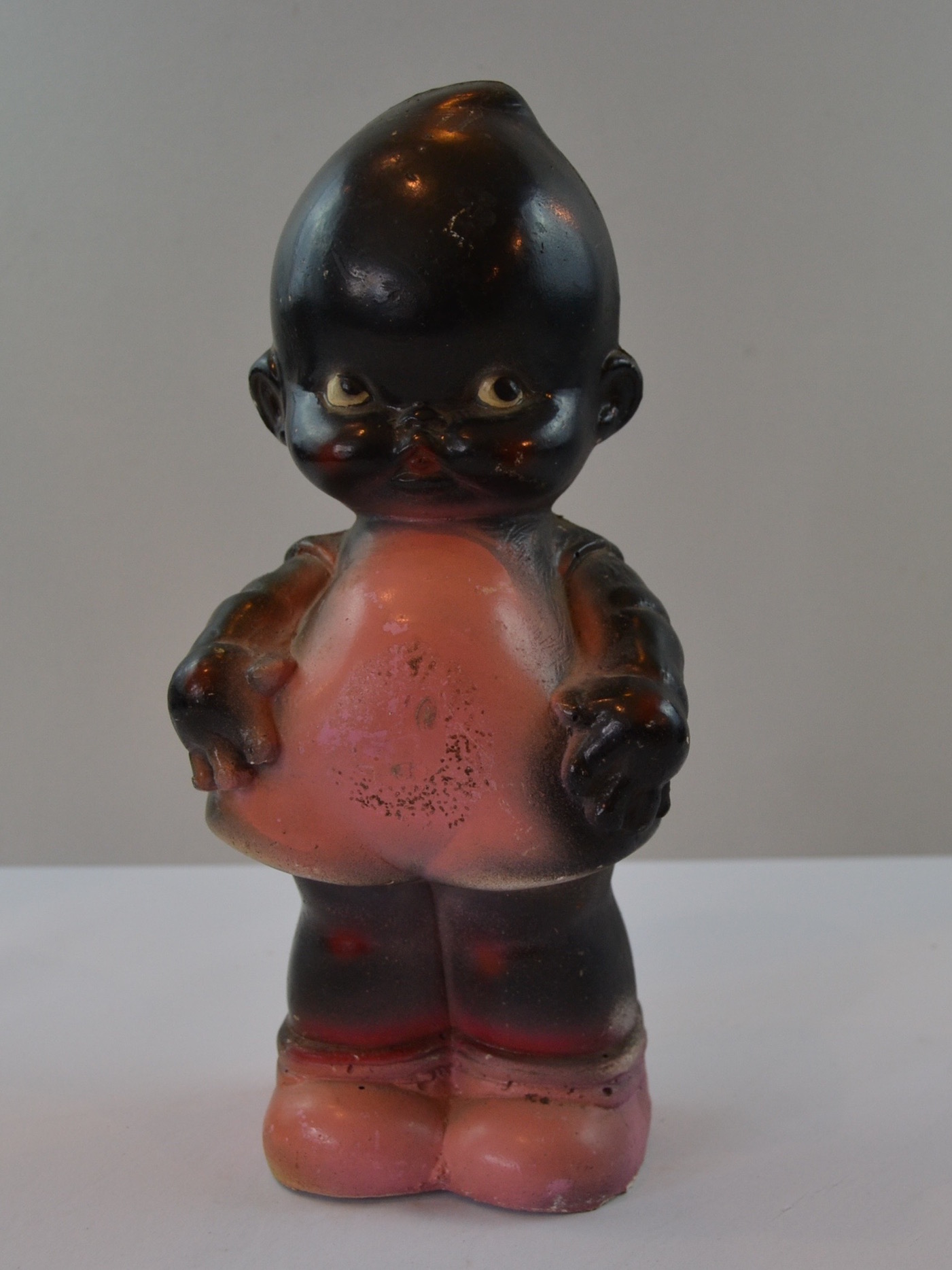 Bargain John's Antiques  Antique Chalk Black Kewpie Carnival Doll