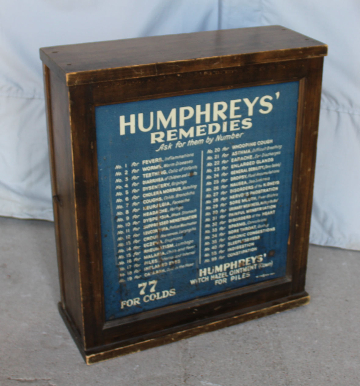 Appraisal: Humphrey's Homeopathic Medicine Cabinet, ca. 1930