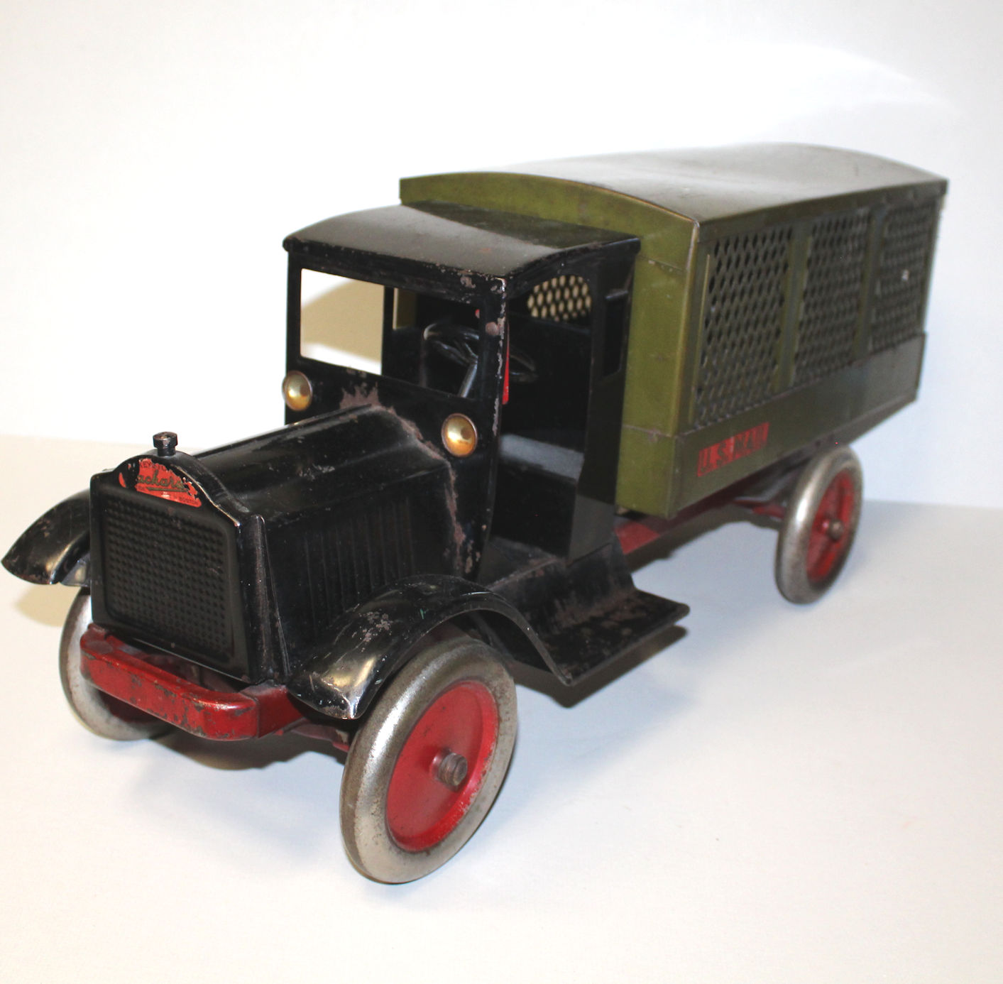 Mail Truck Heavy Pressed Steel Toy