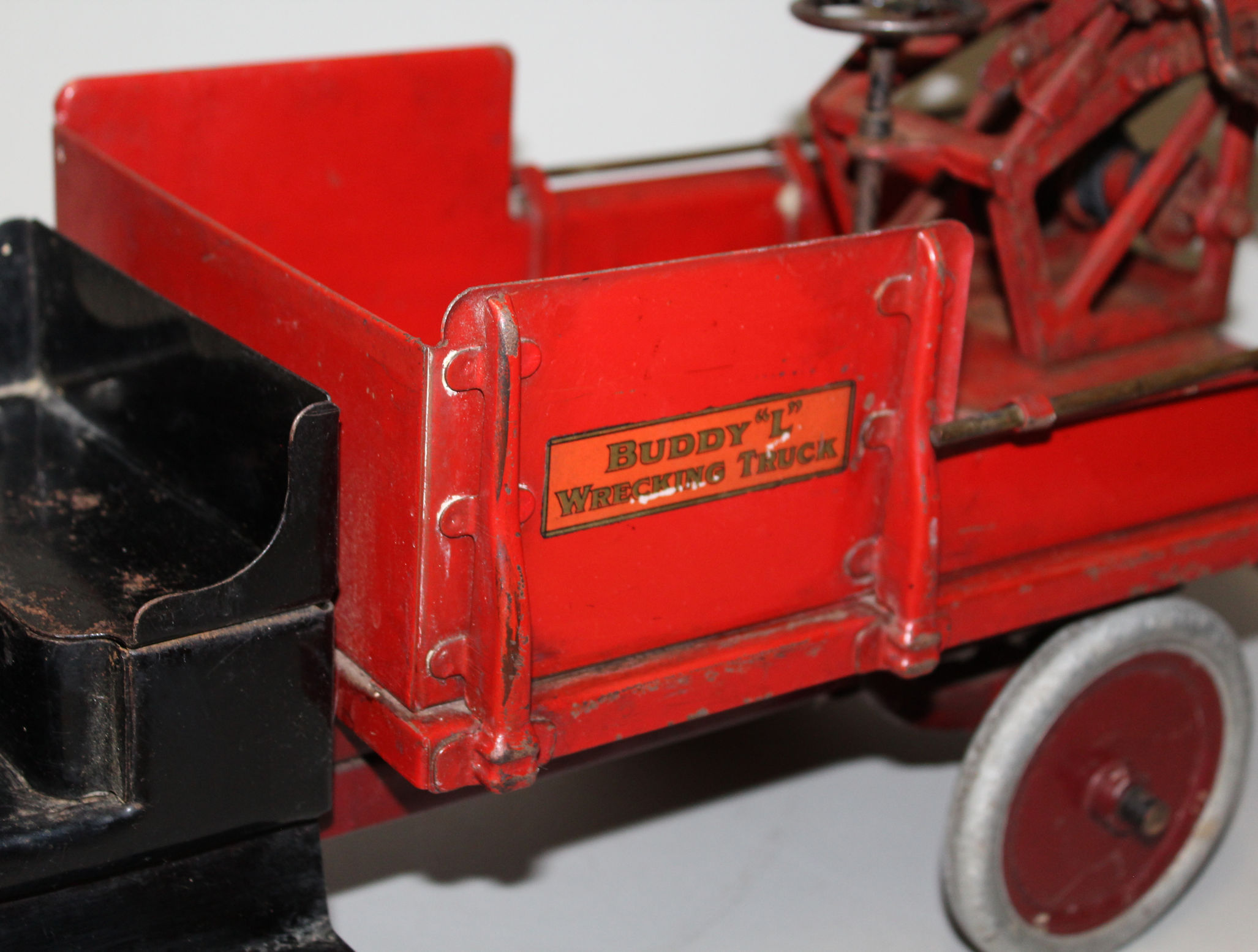 Bargain John S Antiques Antique Pressed Steel Buddy L Toy Wrecking Truck Wrecker 1927