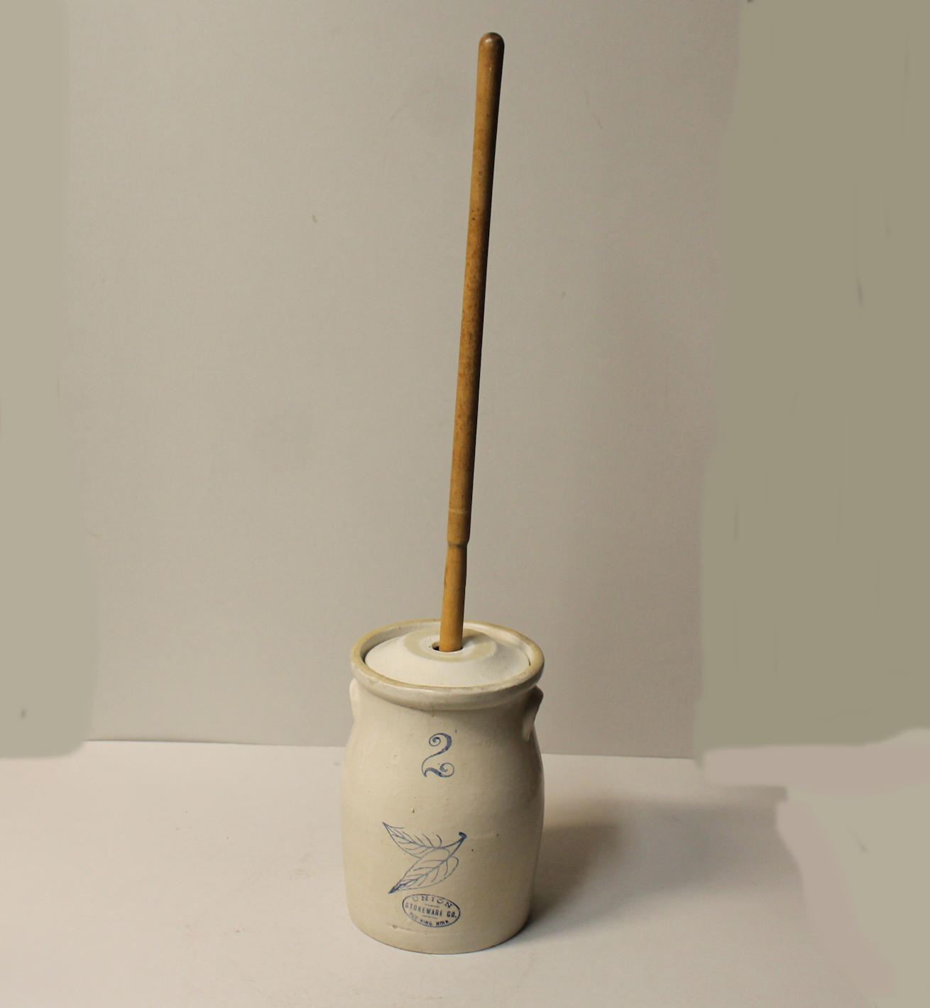 2 Gallon Hand-Turned Pottery Butter Churn