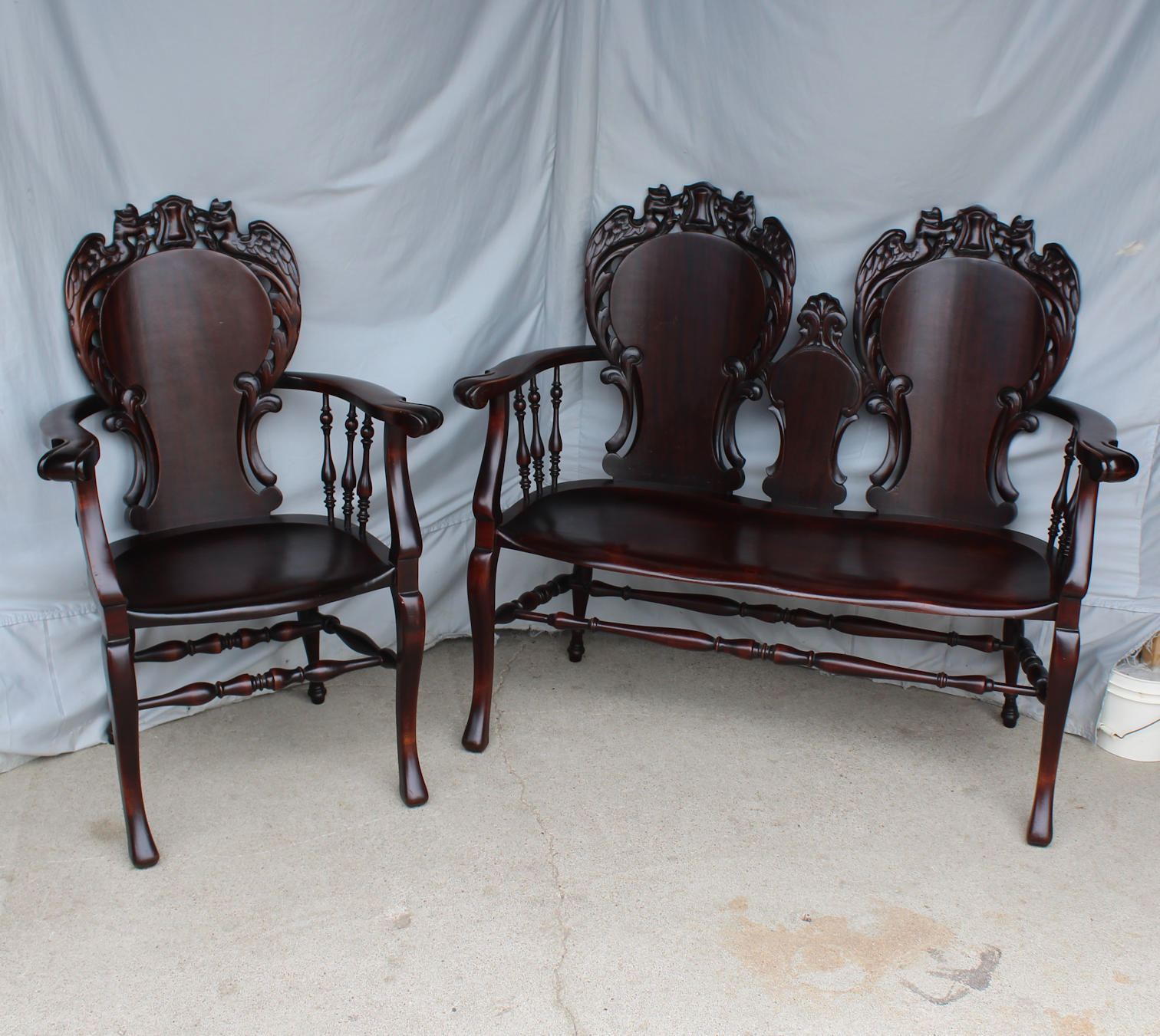 FURTHER REDUCTION! PAIR OF VINTAGE PARLOR CHAIRS - antiques - by