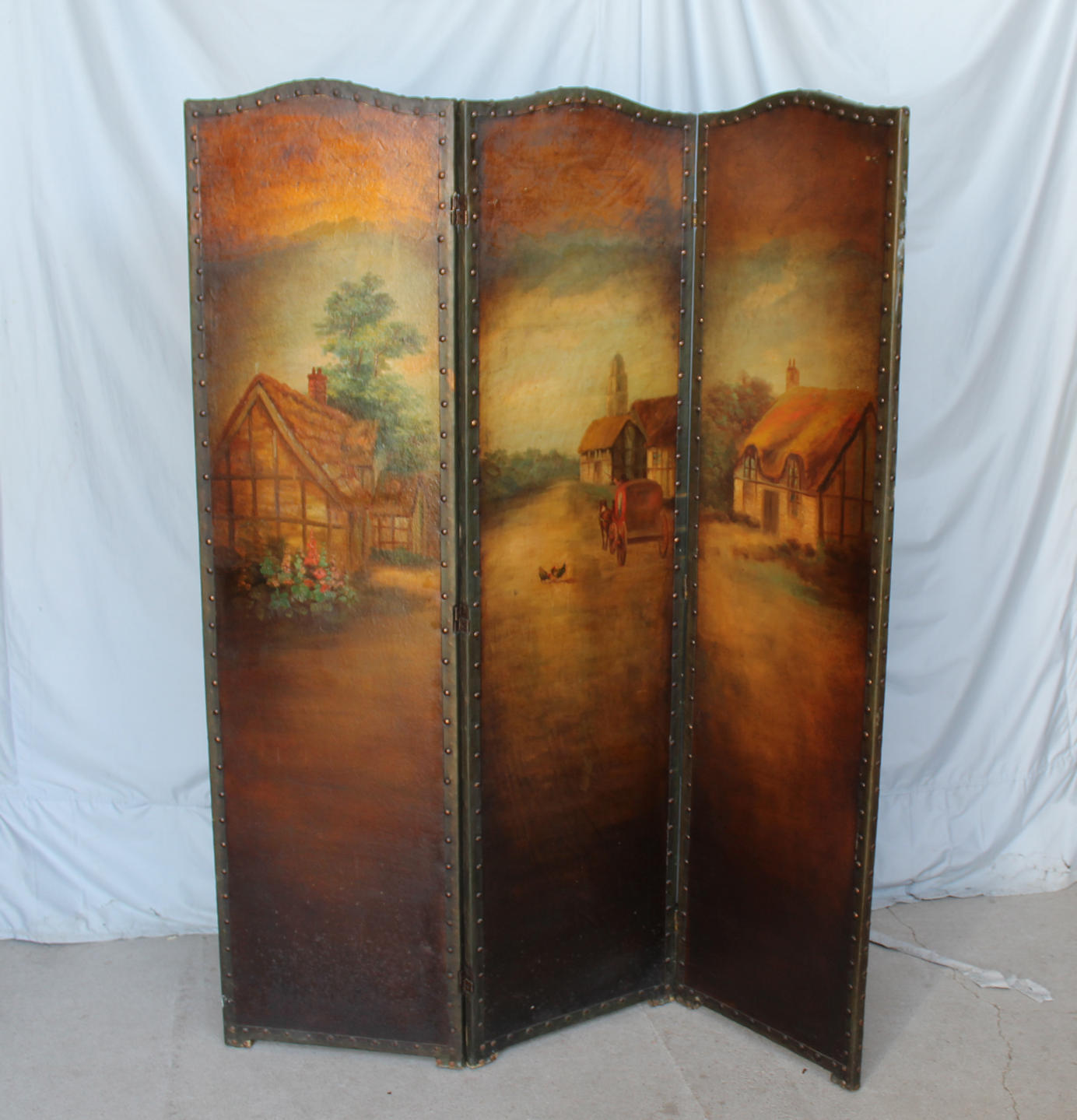 vintage dressing screen Antique French Giltwood | Ref. no. 09889 Victorian Eastlake Antique Oak Triple