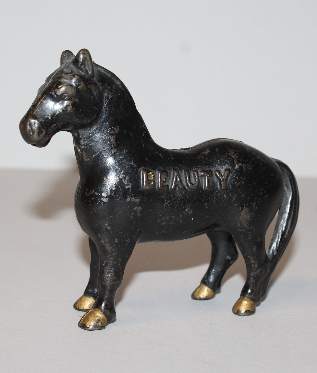 Bargain John's Antiques  Antique Black “Beauty” Horse Coin Bank